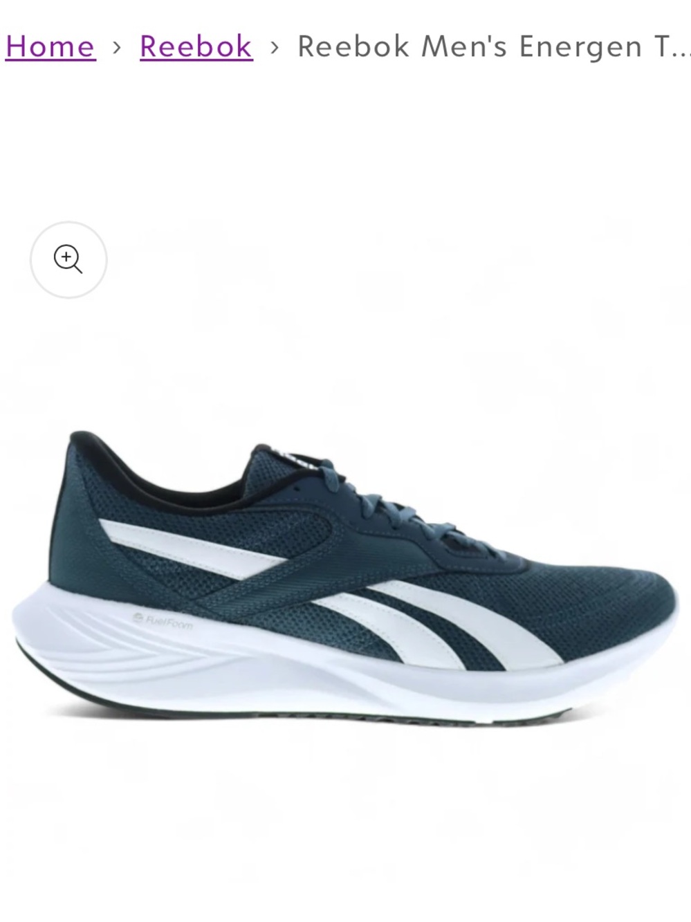 Reebok Men's size 10 Dark Blue Athletic Sneakers with White Accents